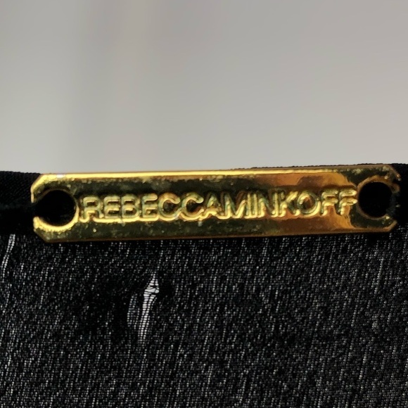 Rebecca Minkoff Sequins Silk Dress in Gold Black Size 0 - Picture 6 of 8